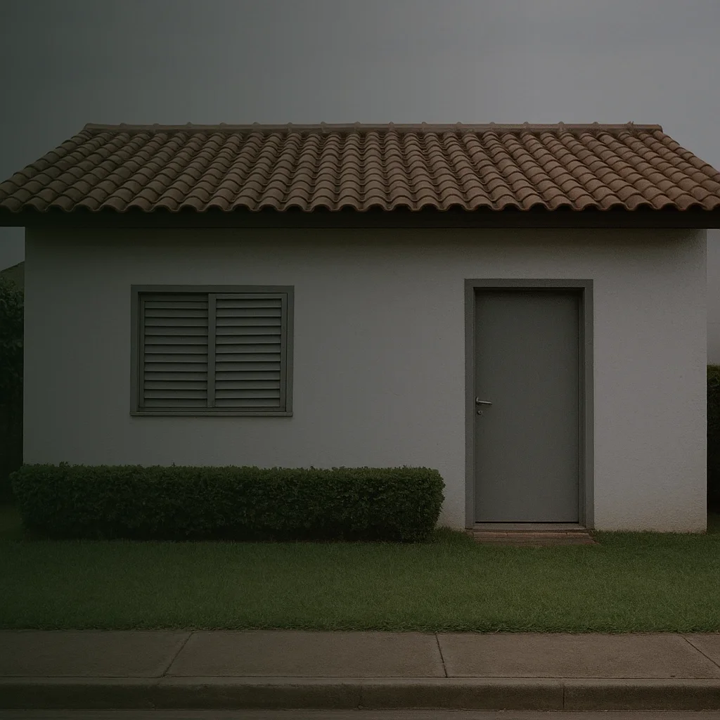 Casa térrea com gramado na frente